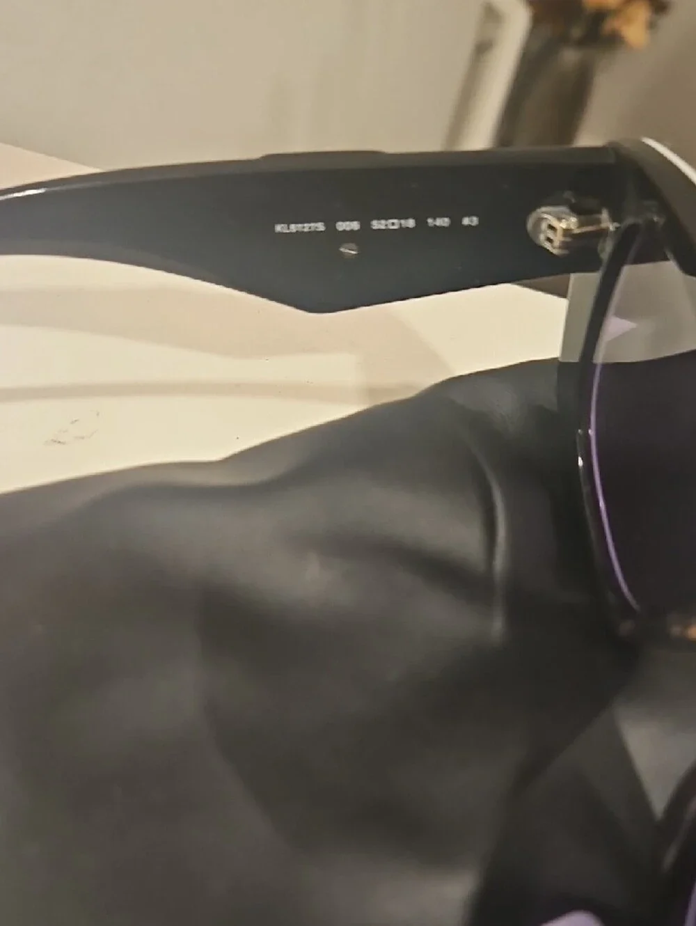 Karl Lagerfeld Black Sunglasses with White Accents - Picture 2 of 5